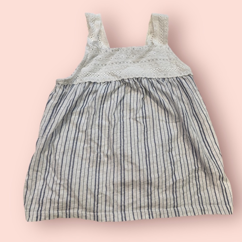 Old Navy Blue and White Patterned Top